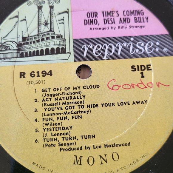 DINO, DESI & BILLY Our Time's Coming LP Vinyl 1966 Reprise Records 6194 Pop LP9 - Picture 6 of 9